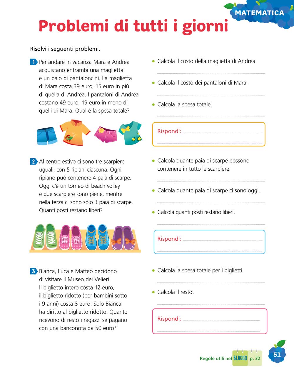 Prontissimi per la secondaria + blocco di test, regole e mappe