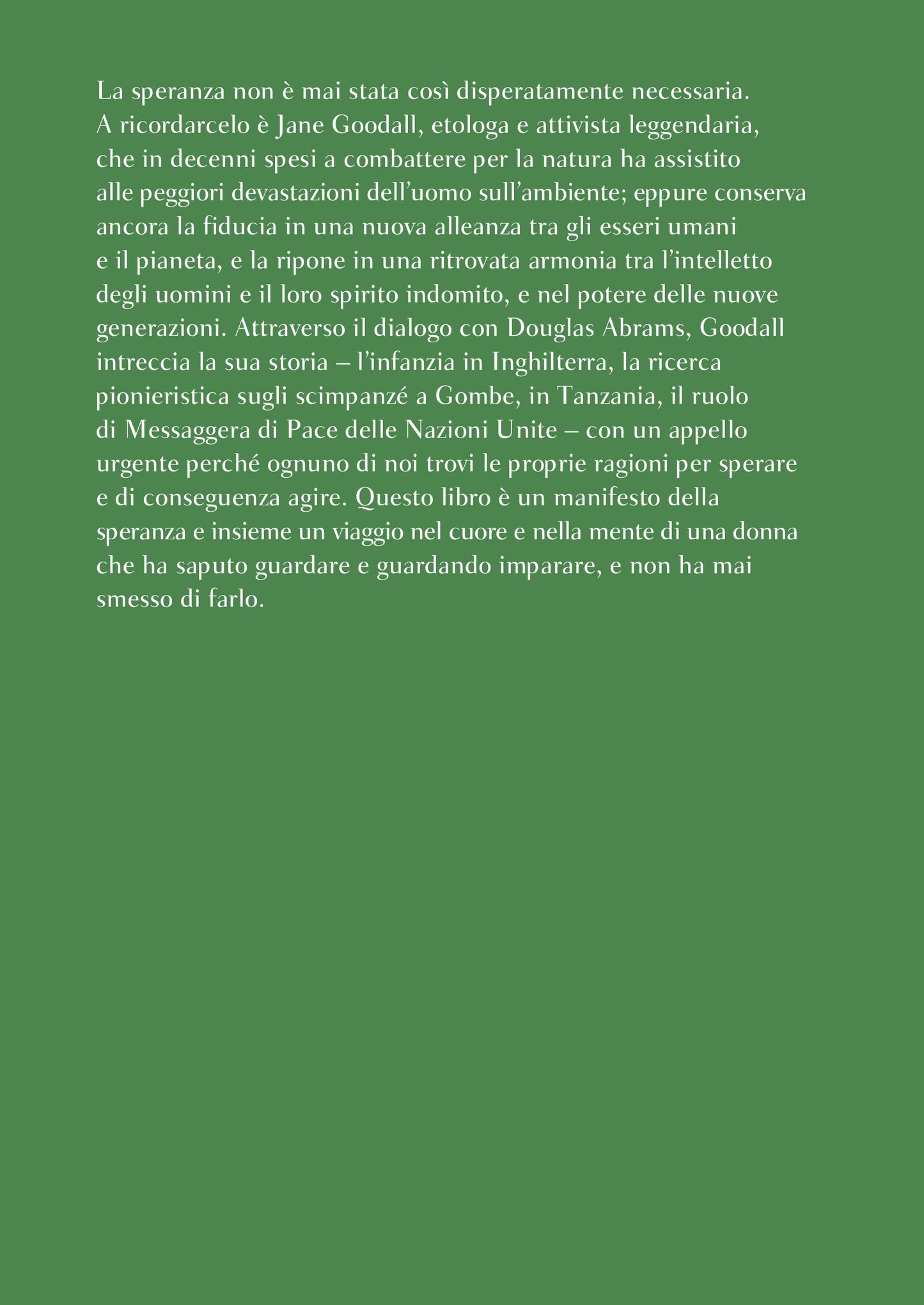 Il libro della speranza. Manuale di sopravvivenza per un pianeta in pericolo