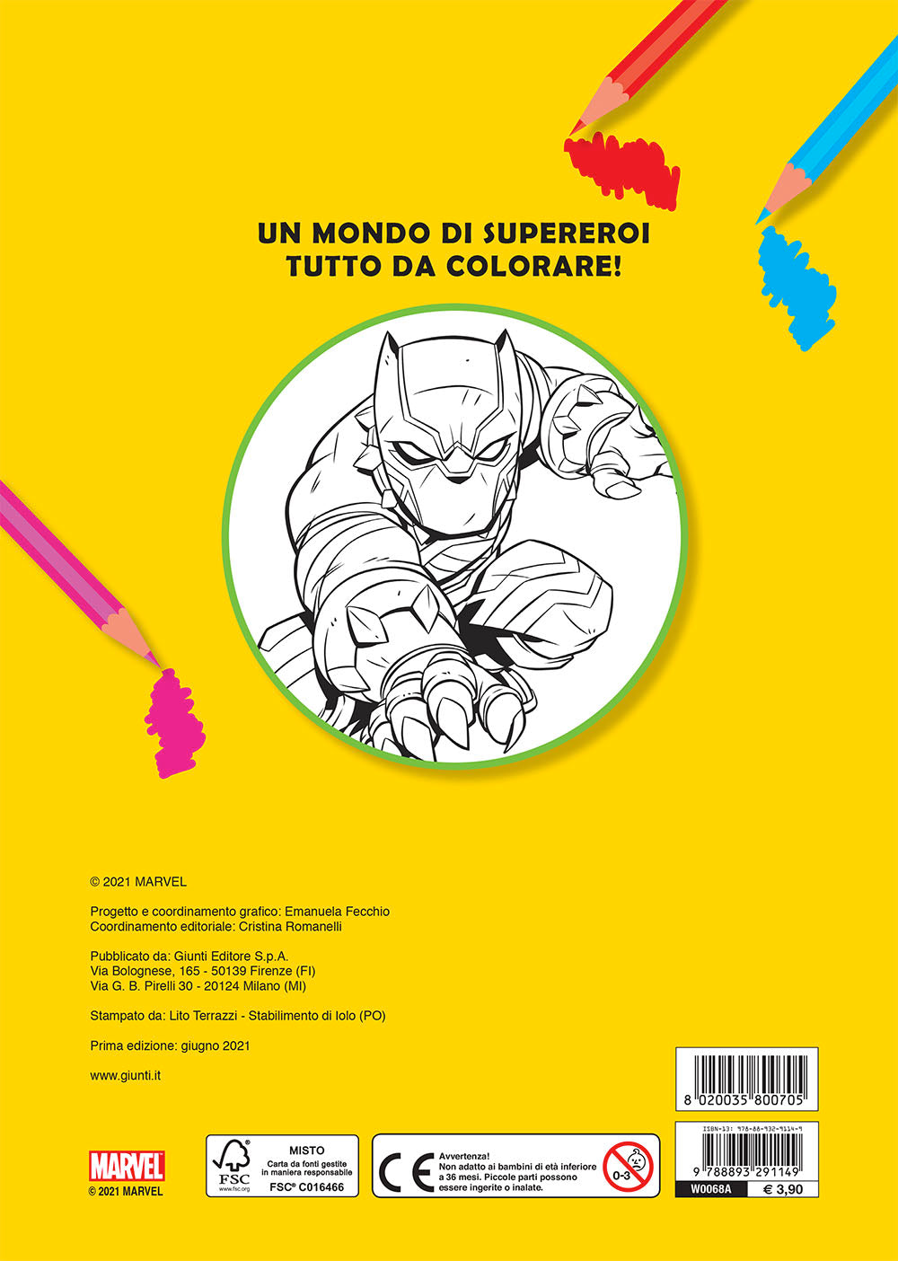 Primo album da colorare Marvel Super Hero Adventures. Eroi in città