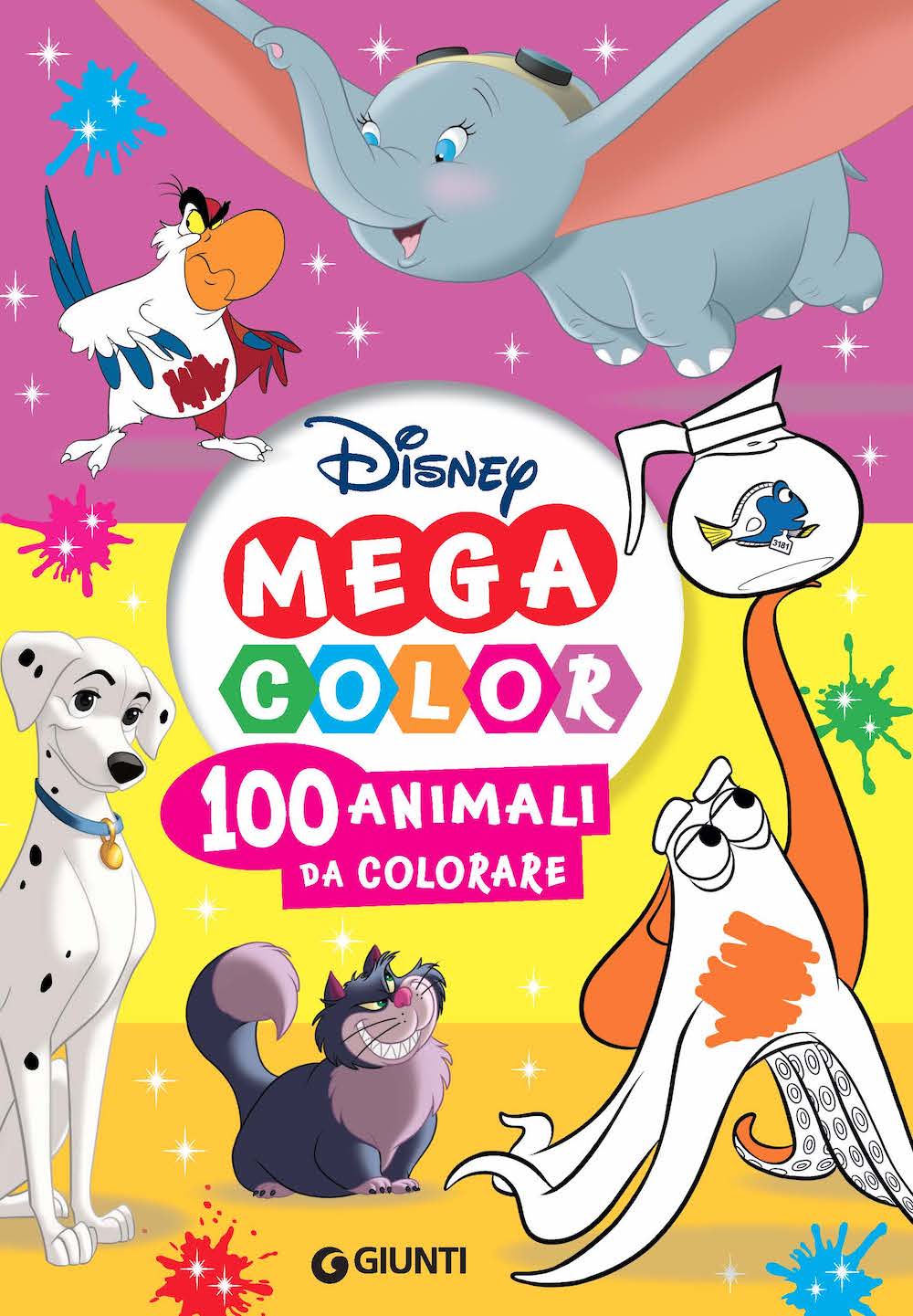 Mega color Disney 100 animali da colorare