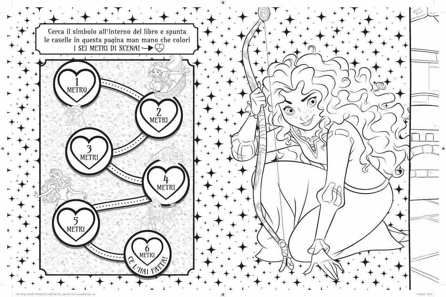 Colora senza fine Principesse Disney. 6 metri da colorare