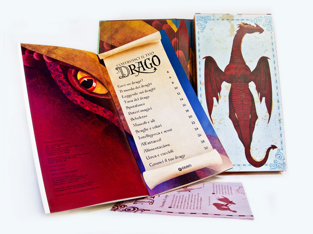 Costruisci il tuo drago. Libro+Modellino di 46 pezzi+motore