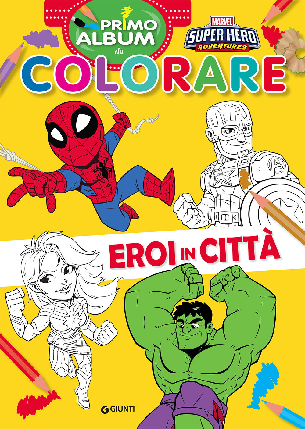Primo album da colorare Marvel Super Hero Adventures. Eroi in città