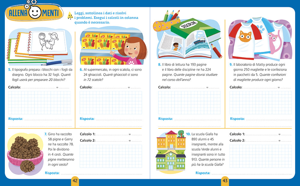 Il quaderno dei problemi di matematica classe 3. Come risolvere i problemi: metodo, esercizi e soluzioni