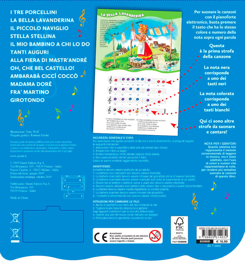 Il Libro Pianoforte. Con 12 famose canzoncine da leggere, cantare e suonare!