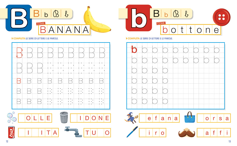 Imparo a scrivere le lettere in stampatello e corsivo