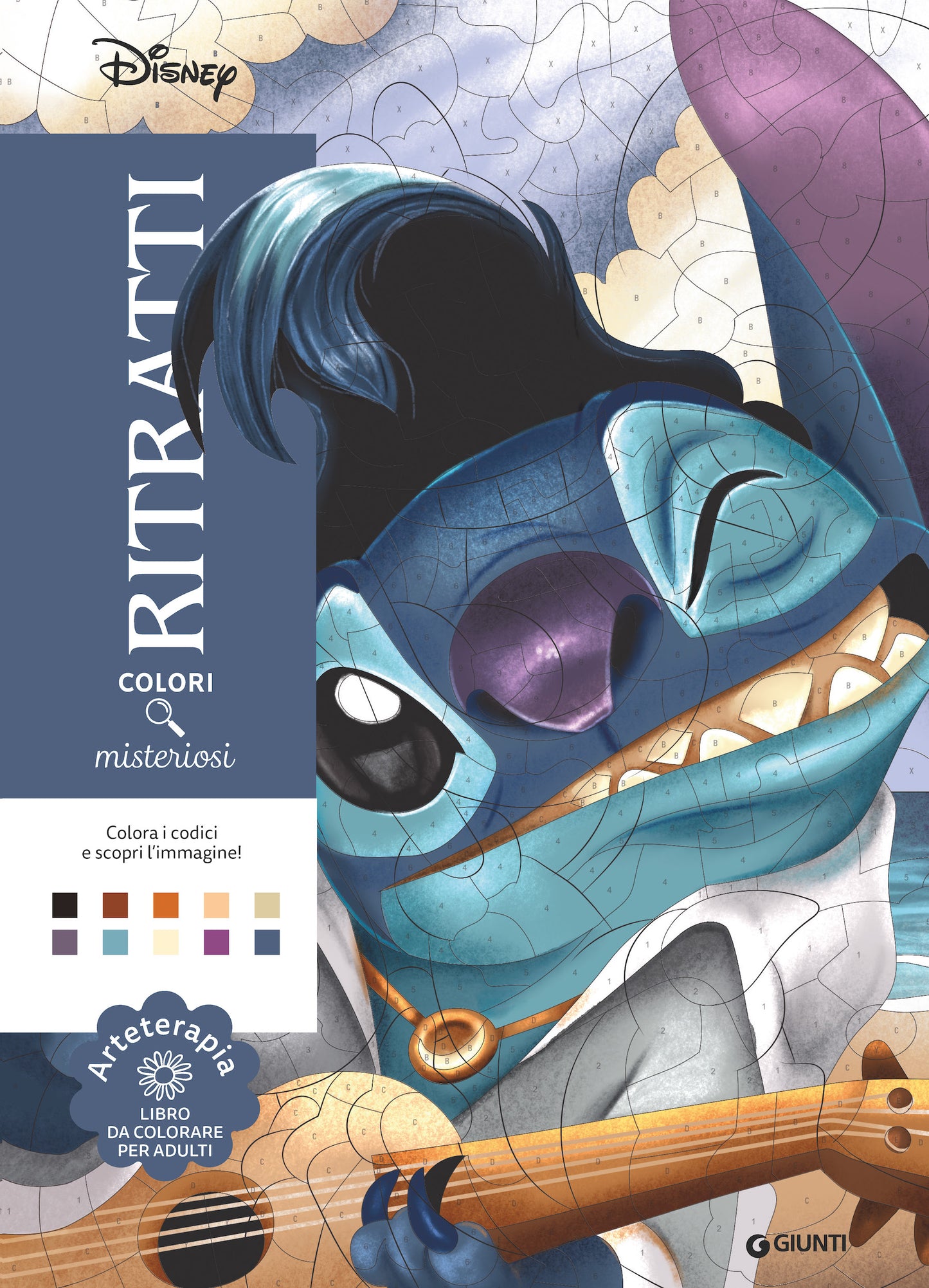 STITCH Ritratti Colori Misteriosi. Arteterapia Libro da colorare per adulti