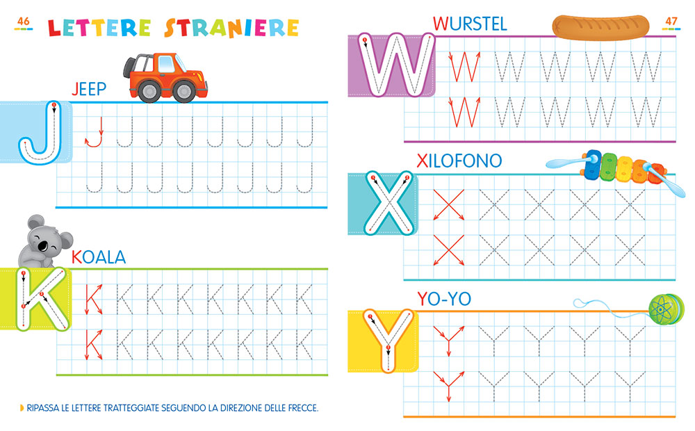 Giocando imparo l'alfabeto. Imparo a scrivere le lettere
