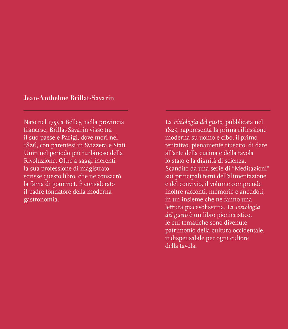 Fisiologia del gusto. o Meditazioni di gastronomia trascendente