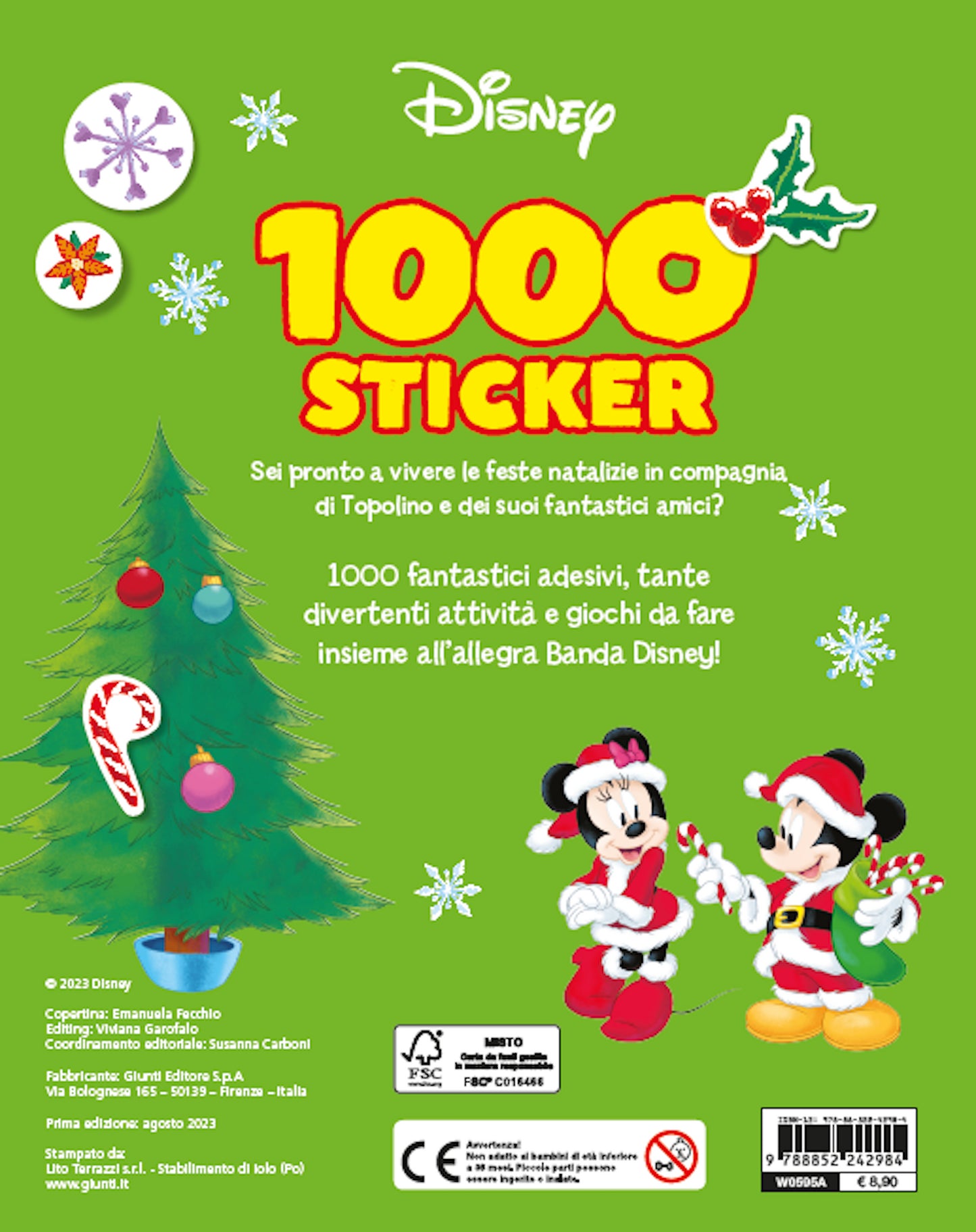1000 Sticker Natale Disney. Tanti giochi e attività