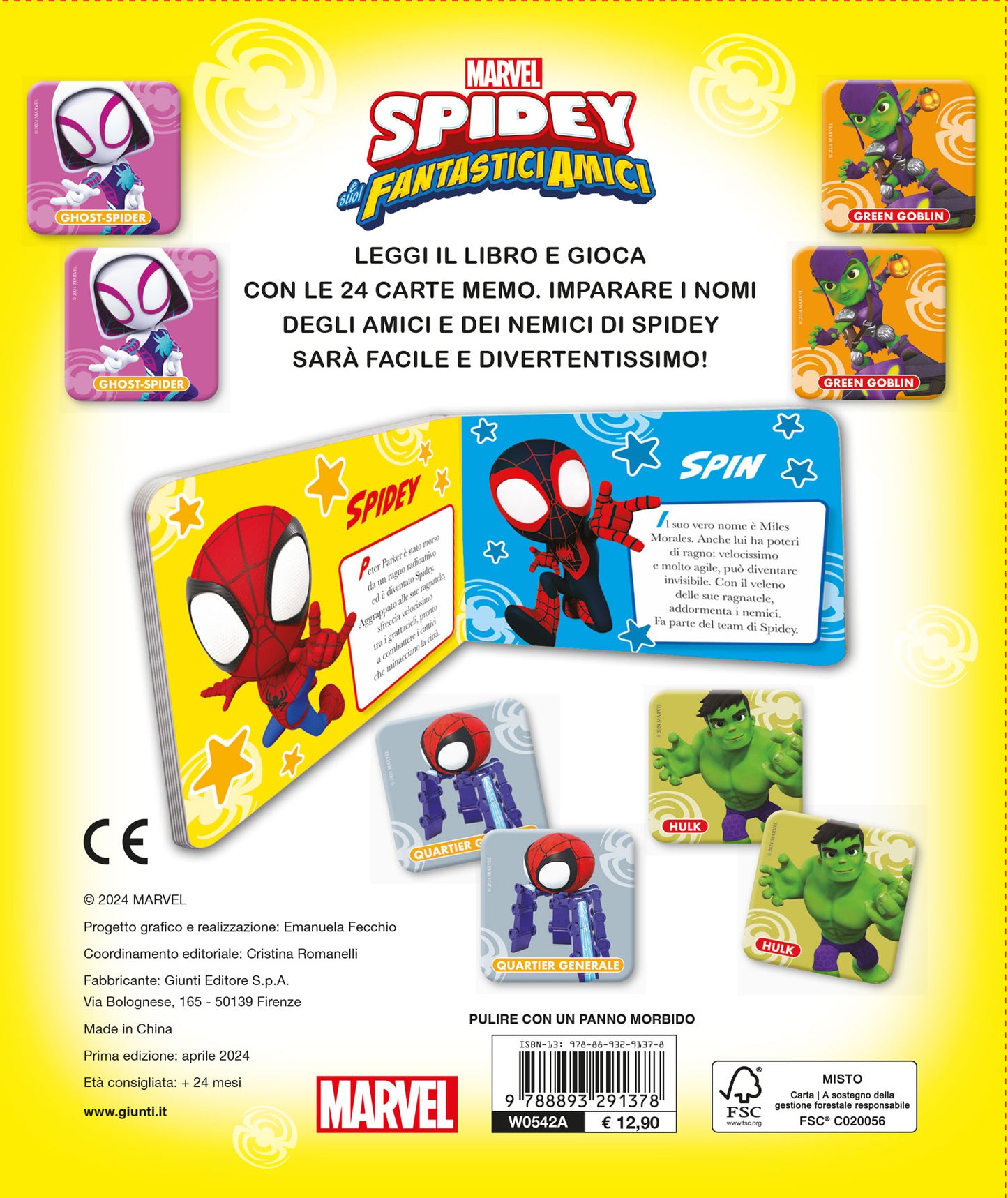 Spidey Memo Book Leggi e gioca