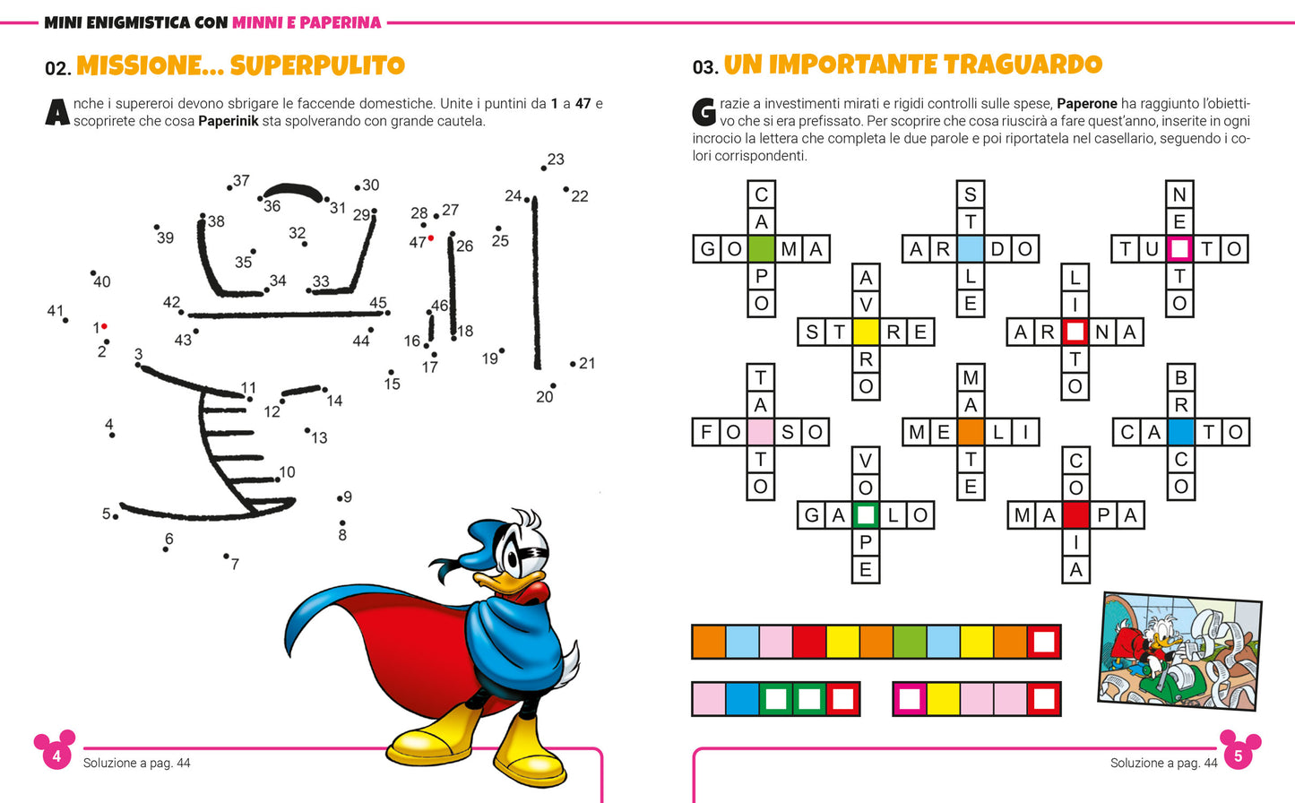 Mini Enigmistica con Minni e Paperina