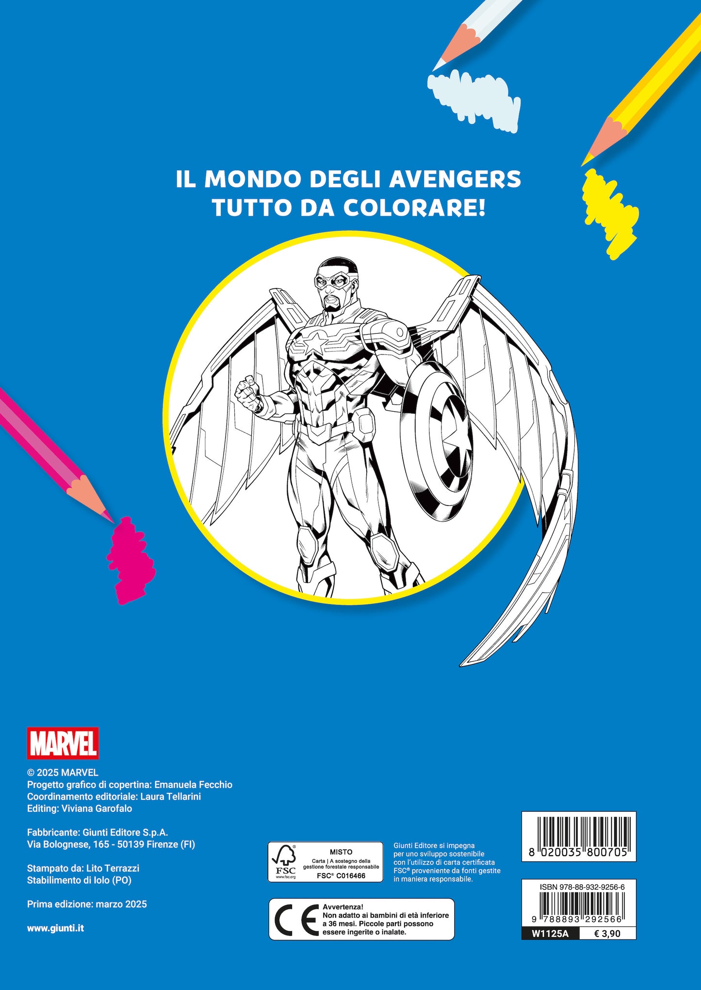 Marvel Avengers Primo album da colorare. Coraggiosi e forti