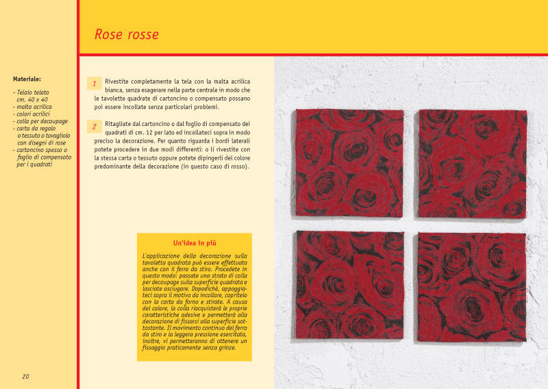 Decorare tele con le malte acriliche