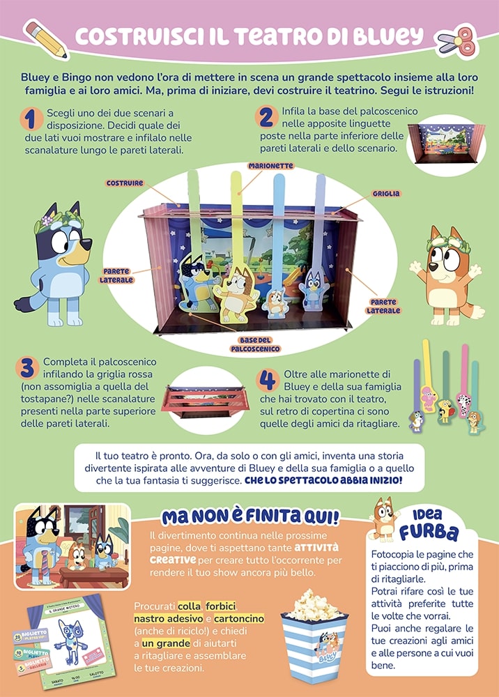 Bluey. Crea con Bluey. Costruisci il teatro di Bluey