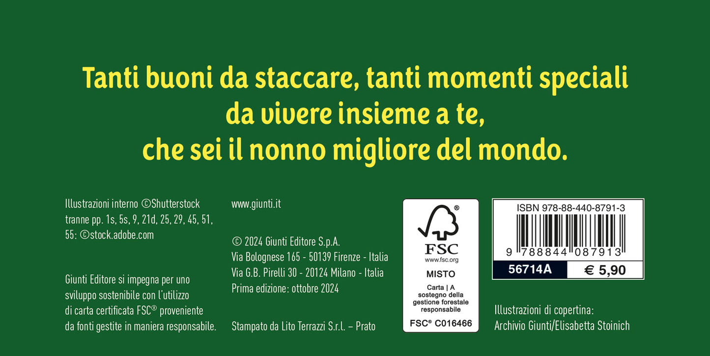 Coupon per il nonno. Buoni per momenti unici da vivere insieme!