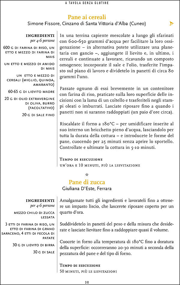 A tavola senza glutine