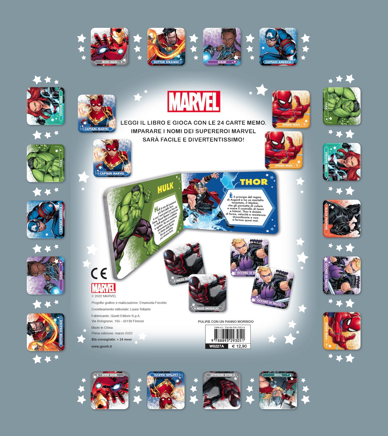 Marvel Memo leggi e gioca Supereroi. Un libro e 24 carte per giocare