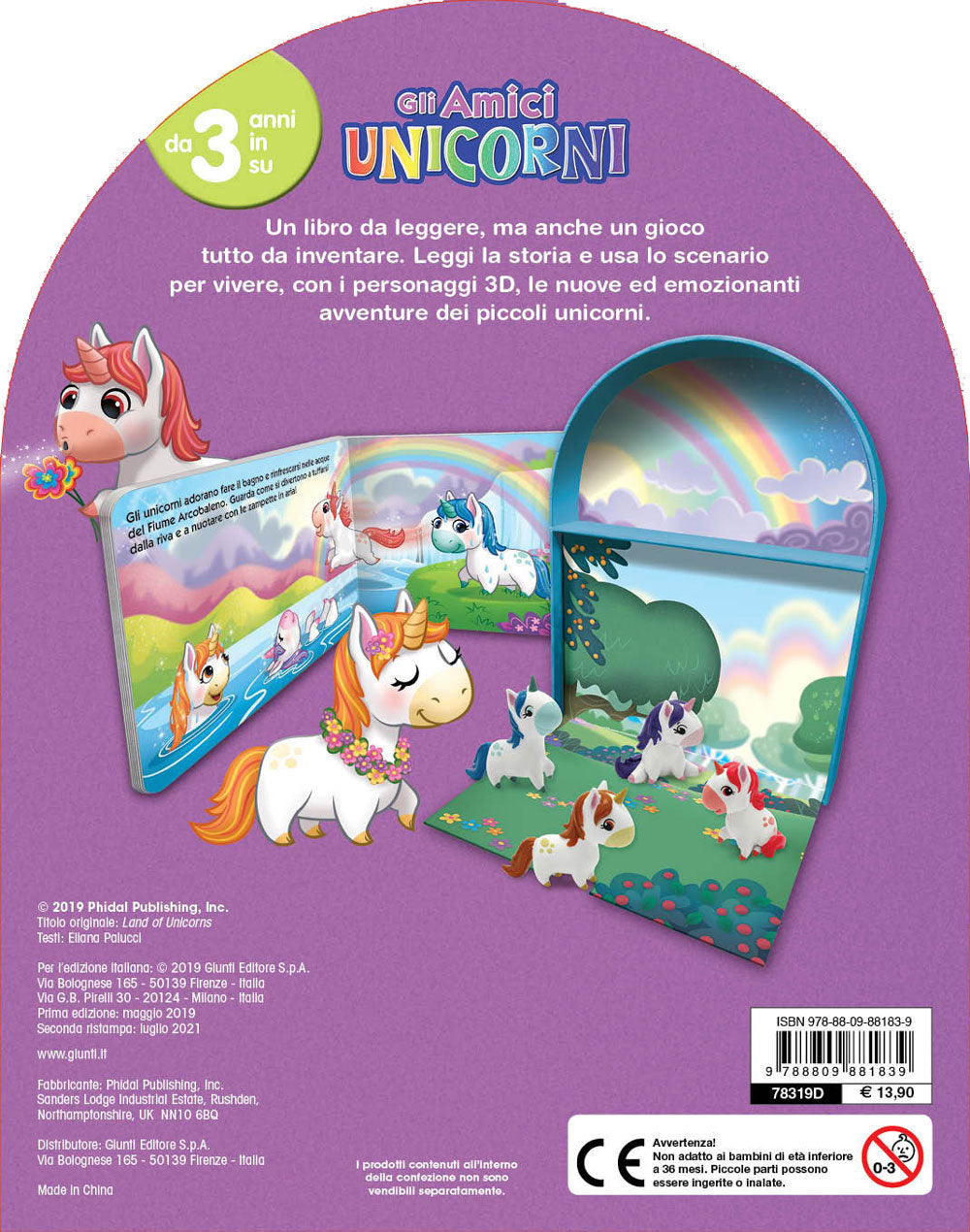 Gli amici Unicorni. Con 4 personaggi 3D e 1 scenario per giocare!