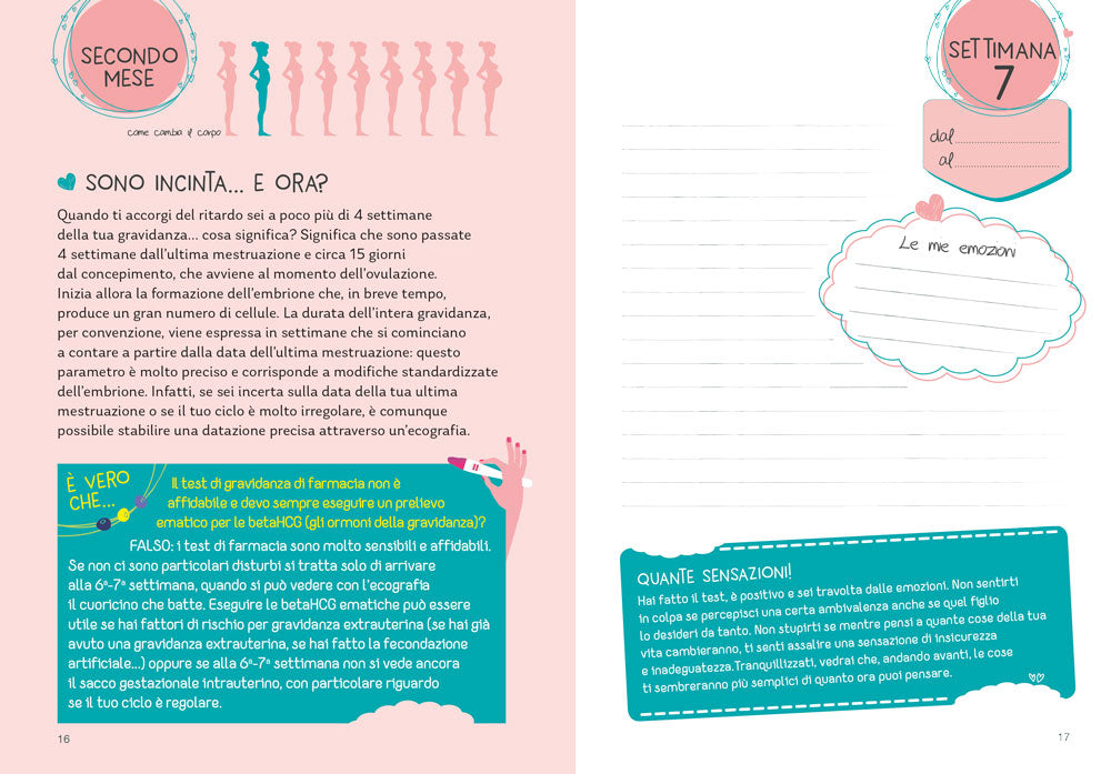 Agenda della gravidanza. settimana per settimana tutto quello che serve sapere