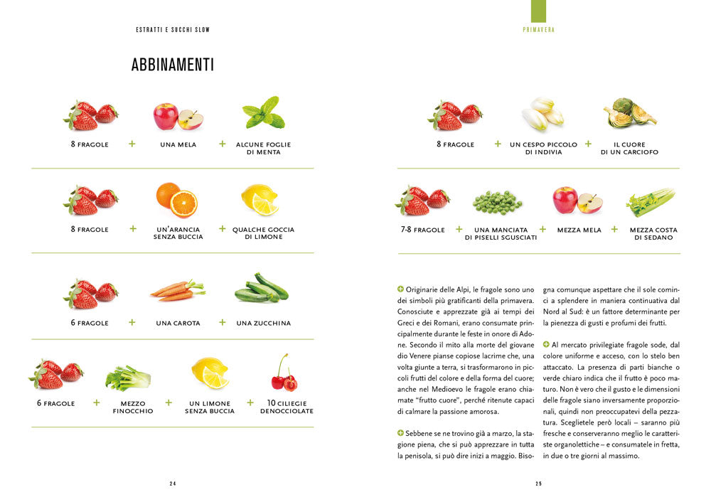 Estratti e succhi slow. Tutti gli abbinamenti secondo stagione