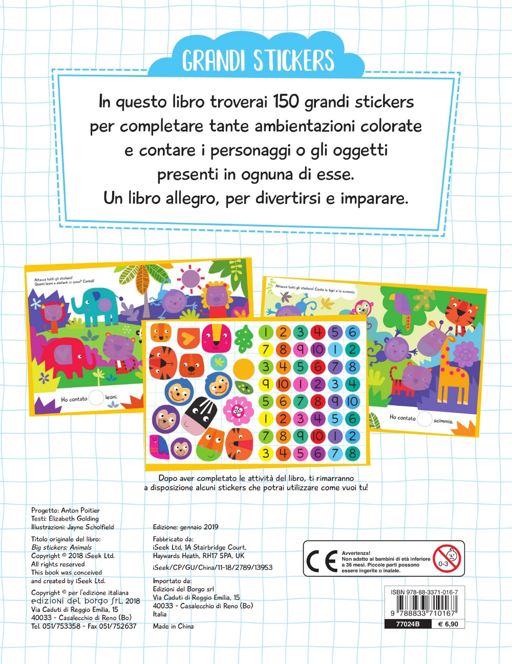 Grandi Stickers - Animali. Con 150 stickers