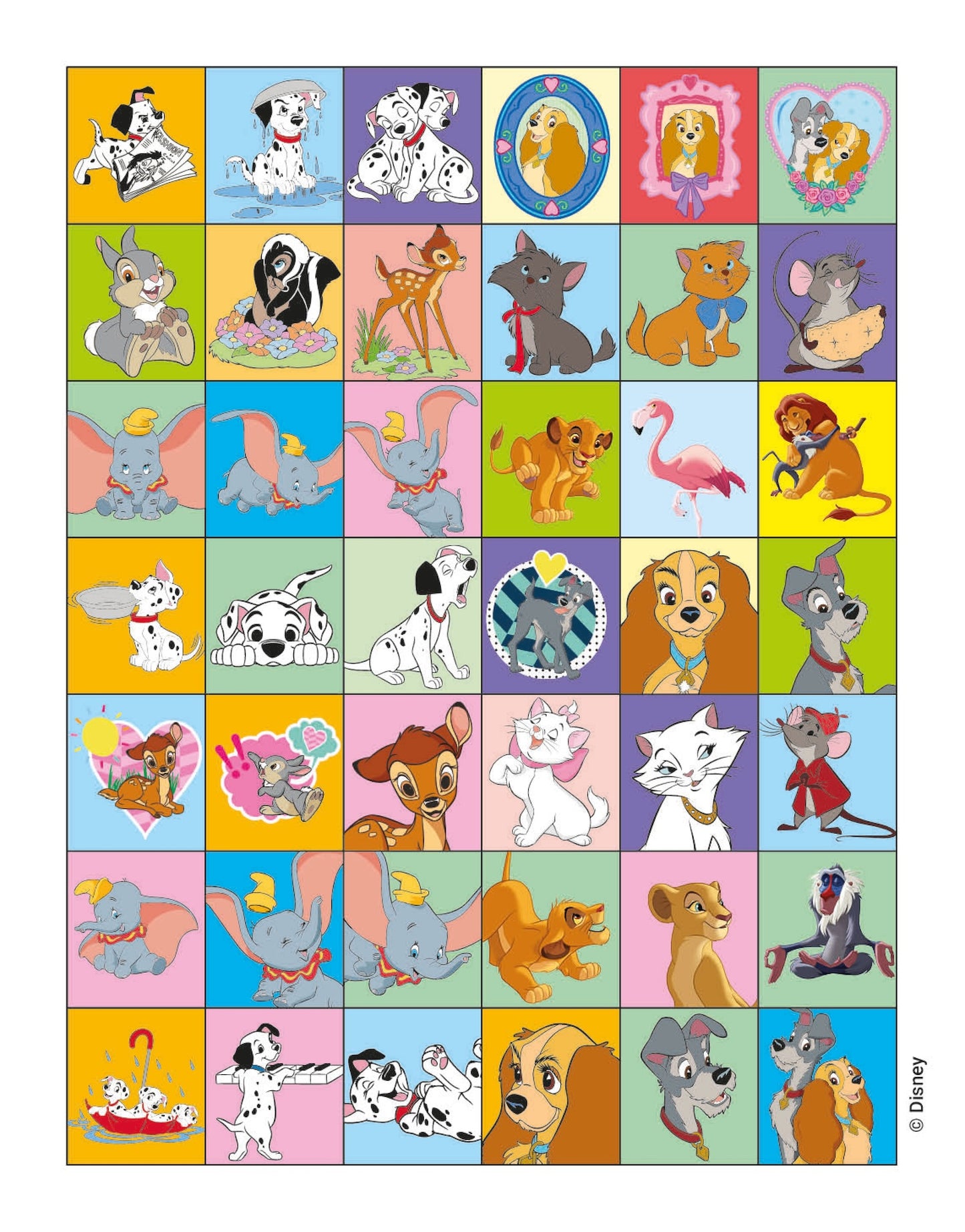 Mini Staccattacca e colora Disney Animals. Più di 60 adesivi