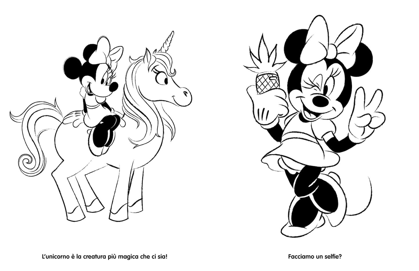 Minnie Unicorni Libro Pastello. 12 Mini pastelli per colorare