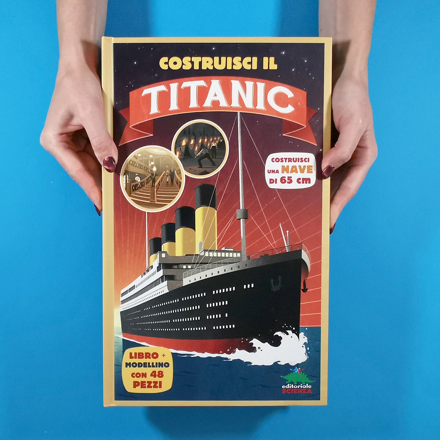 Costruisci il Titanic. Costruisci una nave di 65cm – Libro + modellino con 48 pezzi