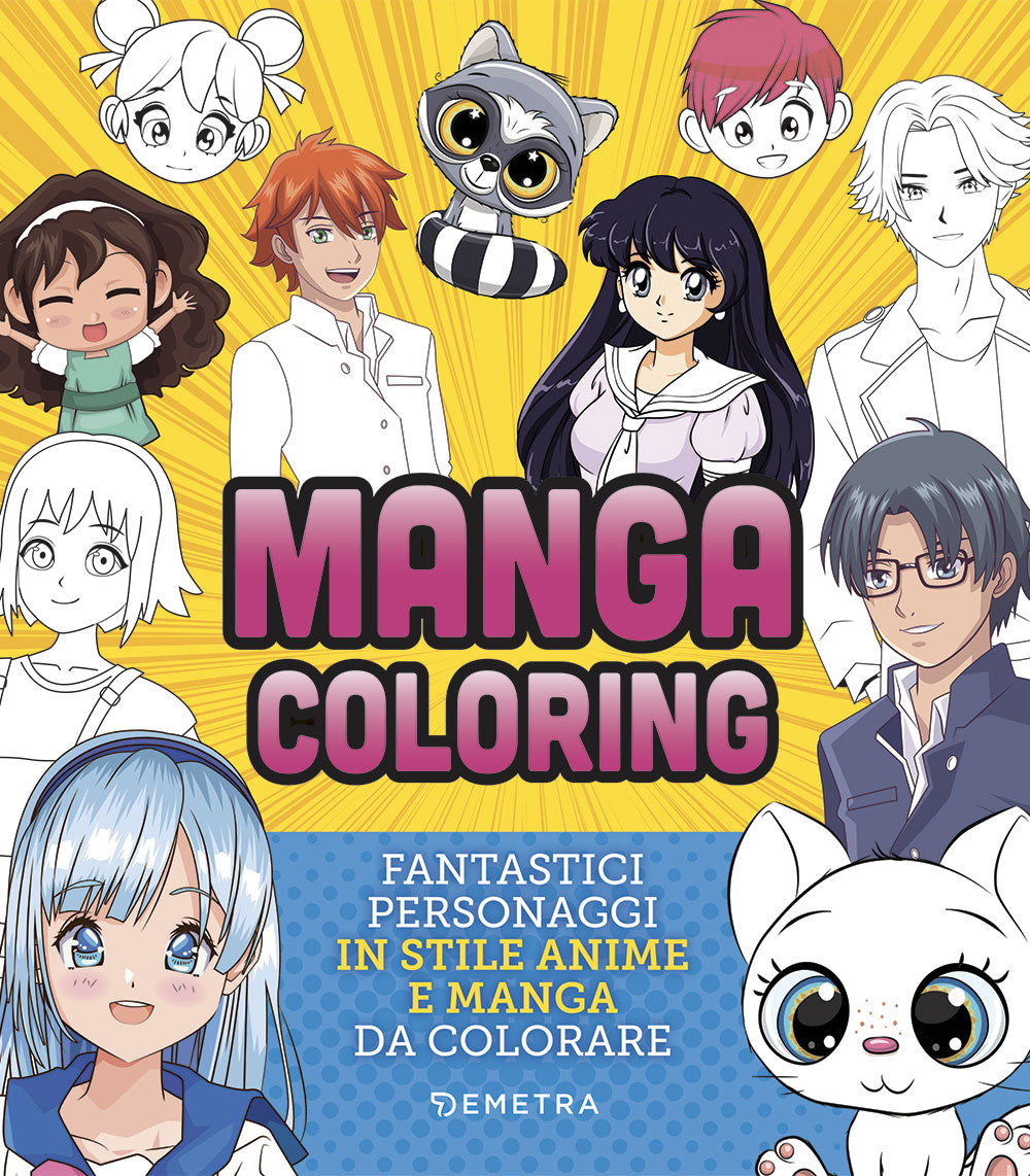 Manga Coloring. Fantastici personaggi in stile anime e manga da colorare