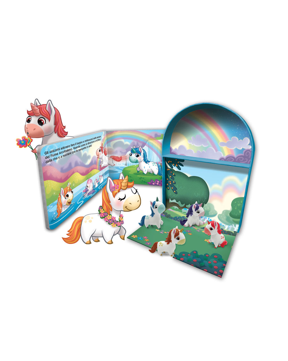 Gli amici Unicorni. Con 4 personaggi 3D e 1 scenario per giocare!