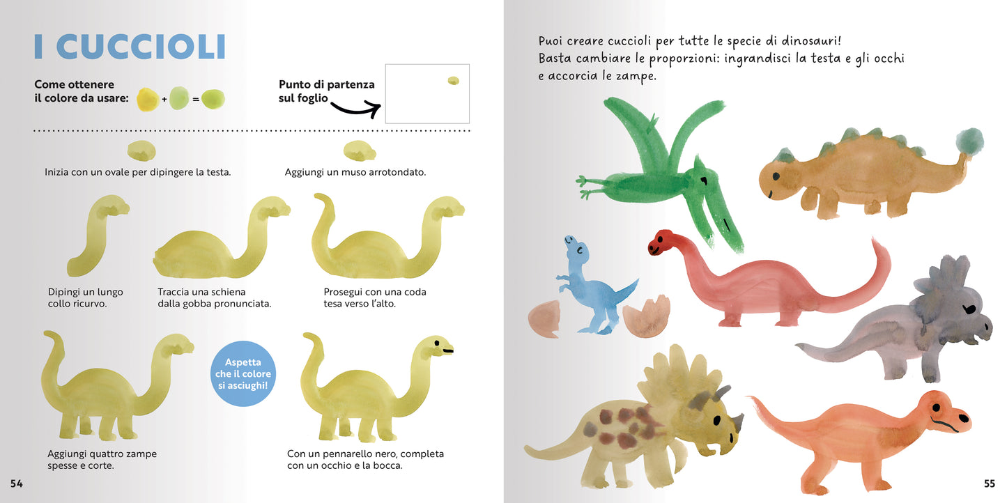 Dinosauri in 3 colpi di pennello