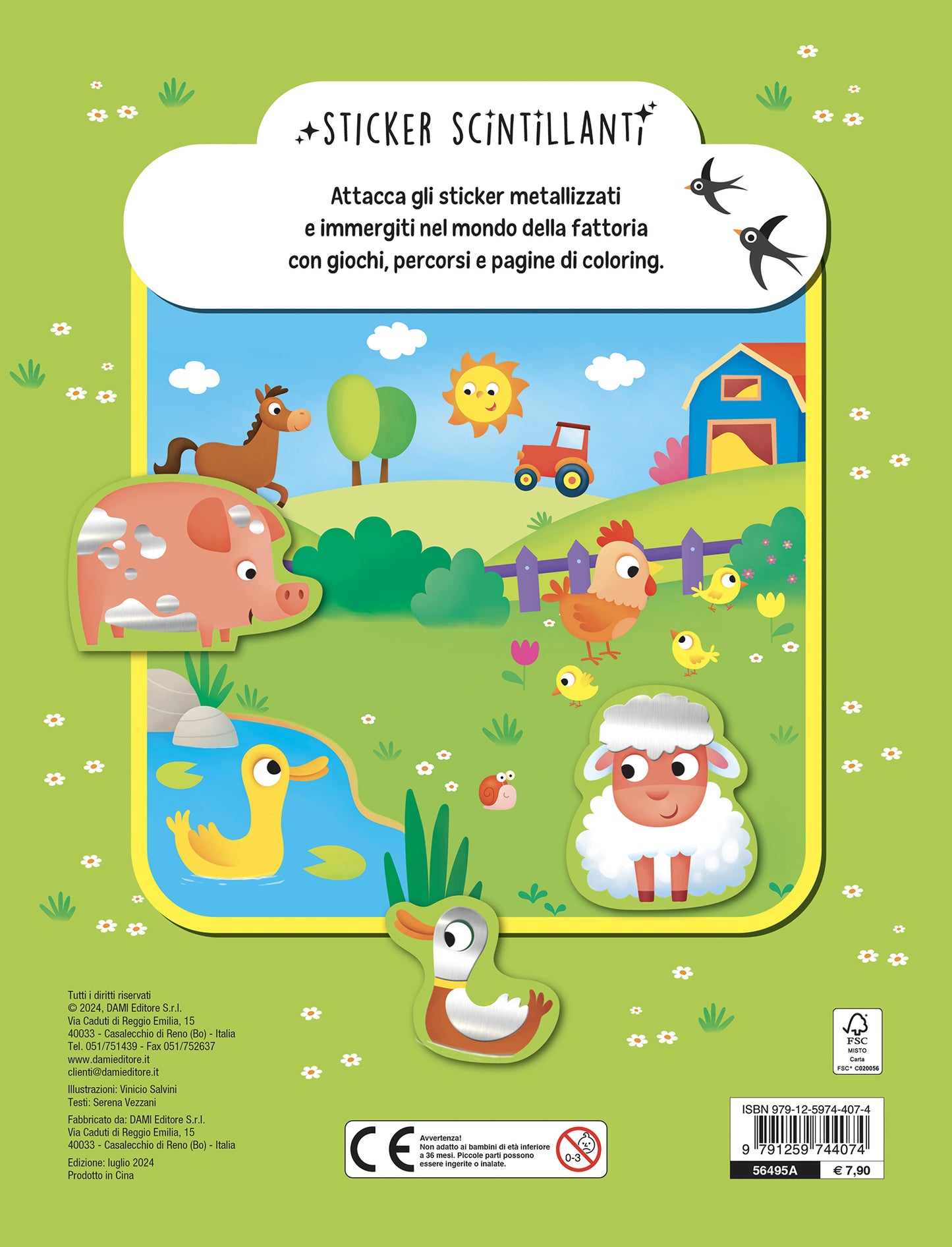 Fattoria. Giochi, attività divertenti e tanti sticker scintillanti