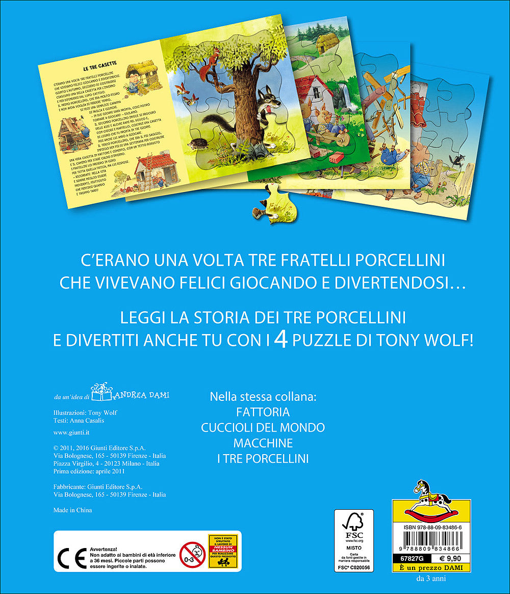 I tre porcellini. Con 4 puzzle di Tony Wolf