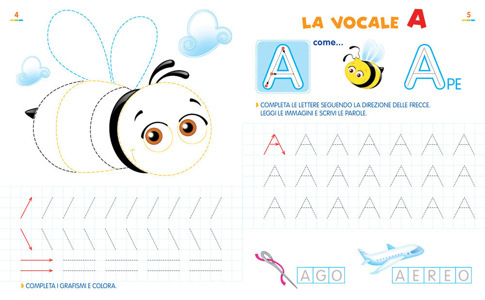 Giocando imparo l'alfabeto. Imparo a scrivere le lettere