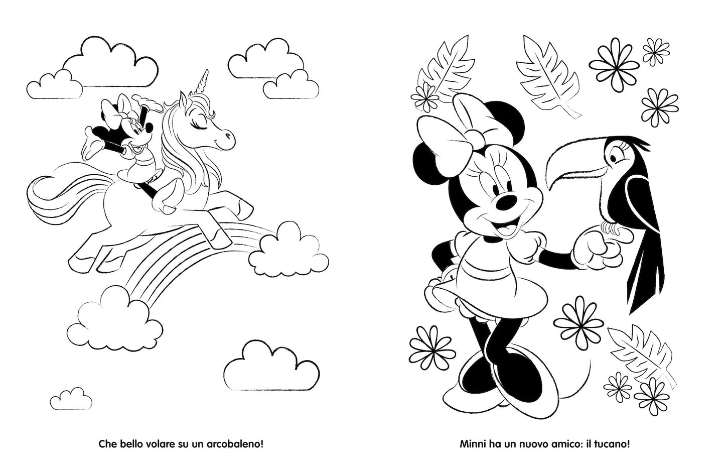 Minnie Unicorni Libro Pastello. 12 Mini pastelli per colorare