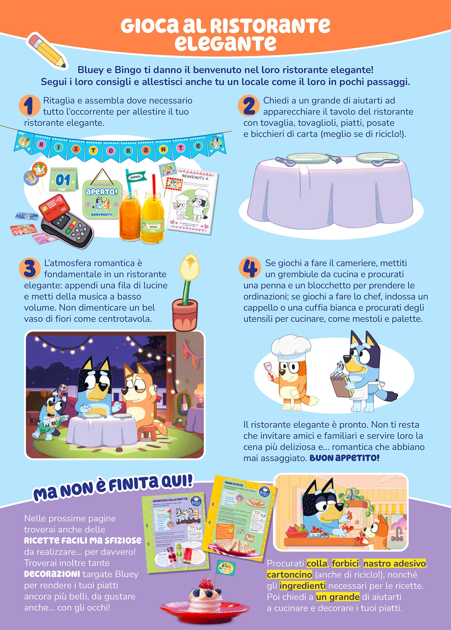 Bluey. Crea con Bluey + Set del ristorante