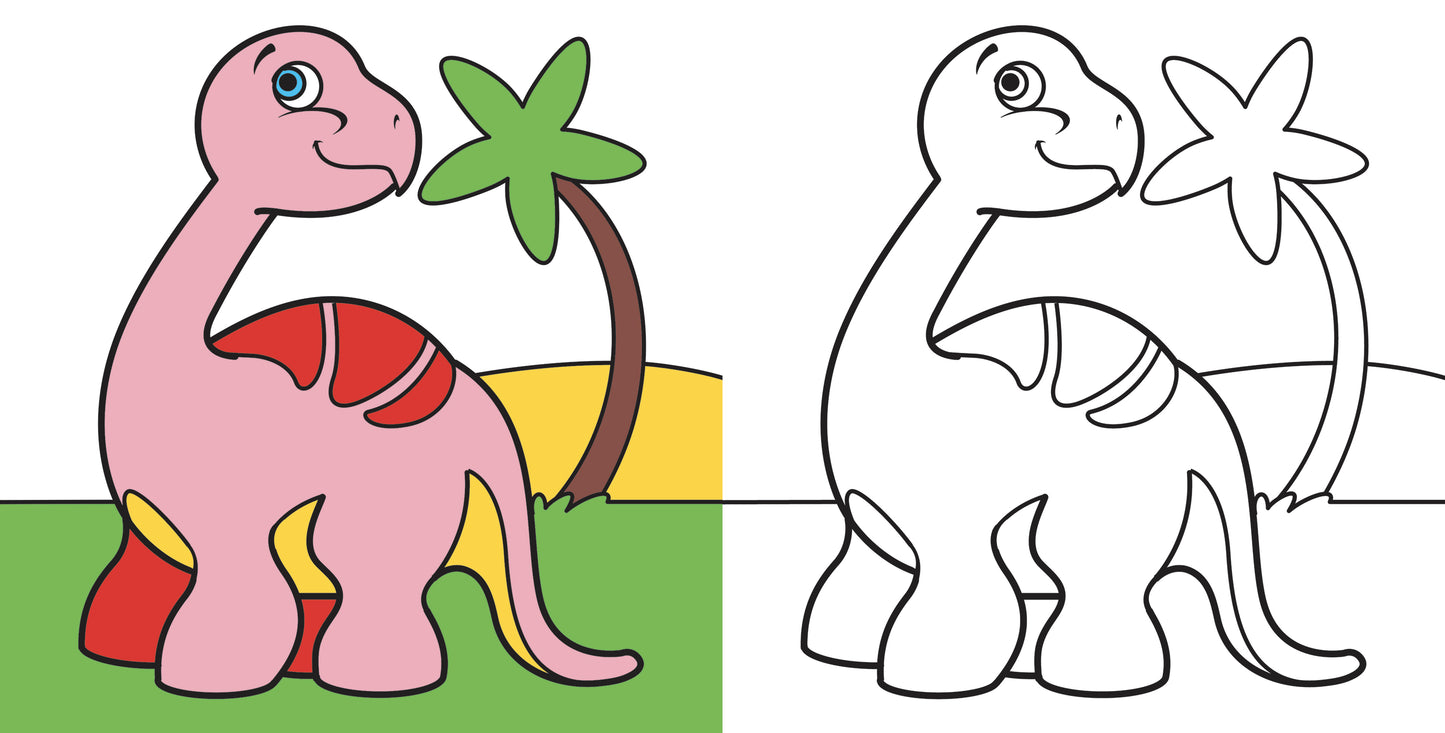 Dinosauri. Tanti simpatici dinosauri tutti da colorare