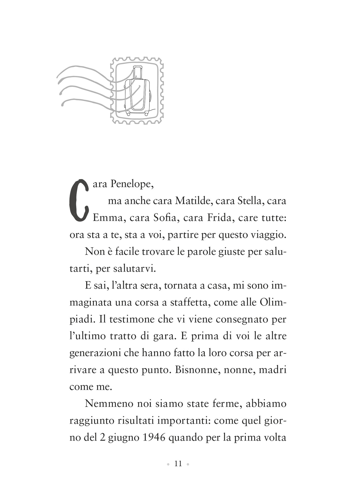 A Penelope che prende la valigia