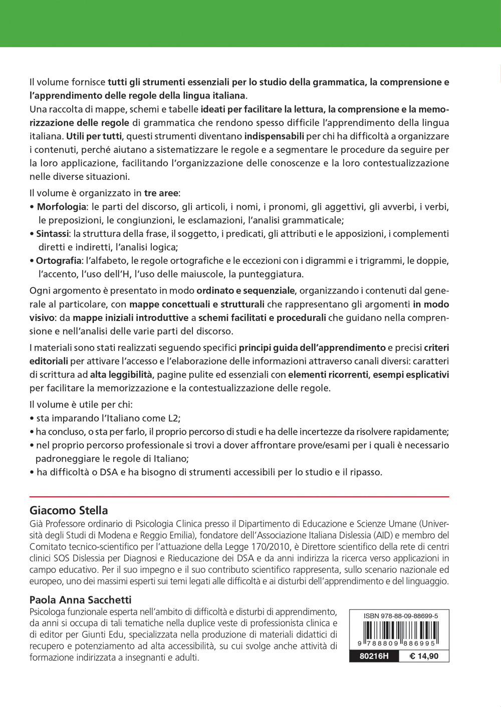 Il Manuale di base delle regole di italiano (VERSIONE ADULTI). Morfologia, sintassi e ortografia