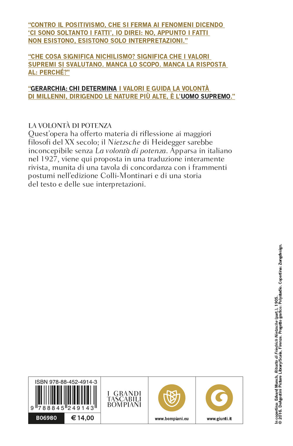 La volontà di potenza. Frammenti postumi ordinati da Peter Gast e Elisabeth Förster-Nietzsche - Nuova edizione