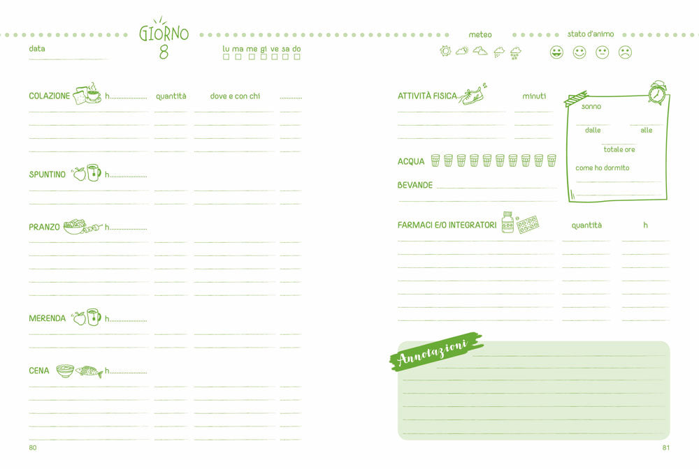 Il mio diario alimentare. 10 minuti al giorno per tornare in forma e mantenersi in salute