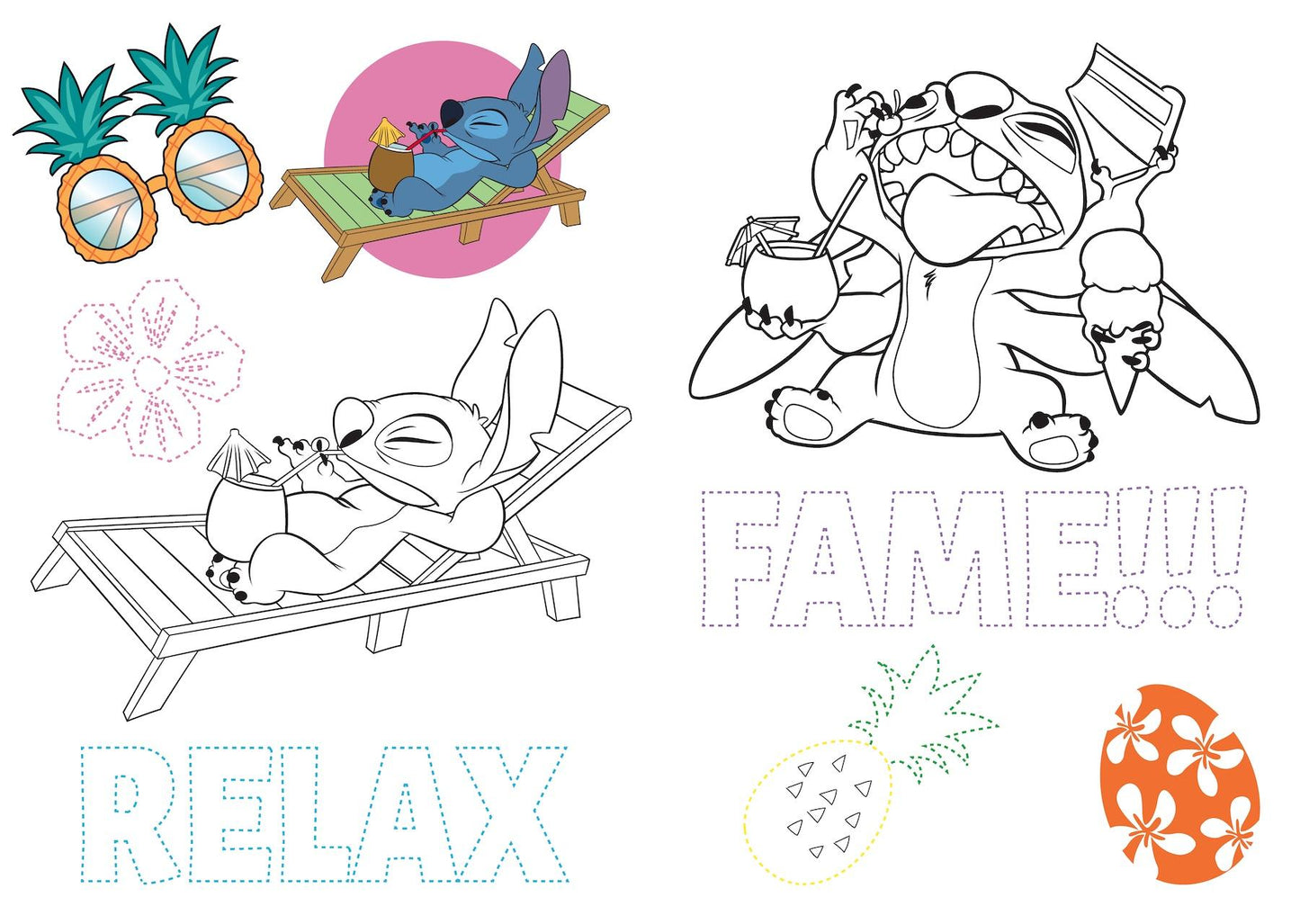 Stitch Disegna&colora - 100% Angel