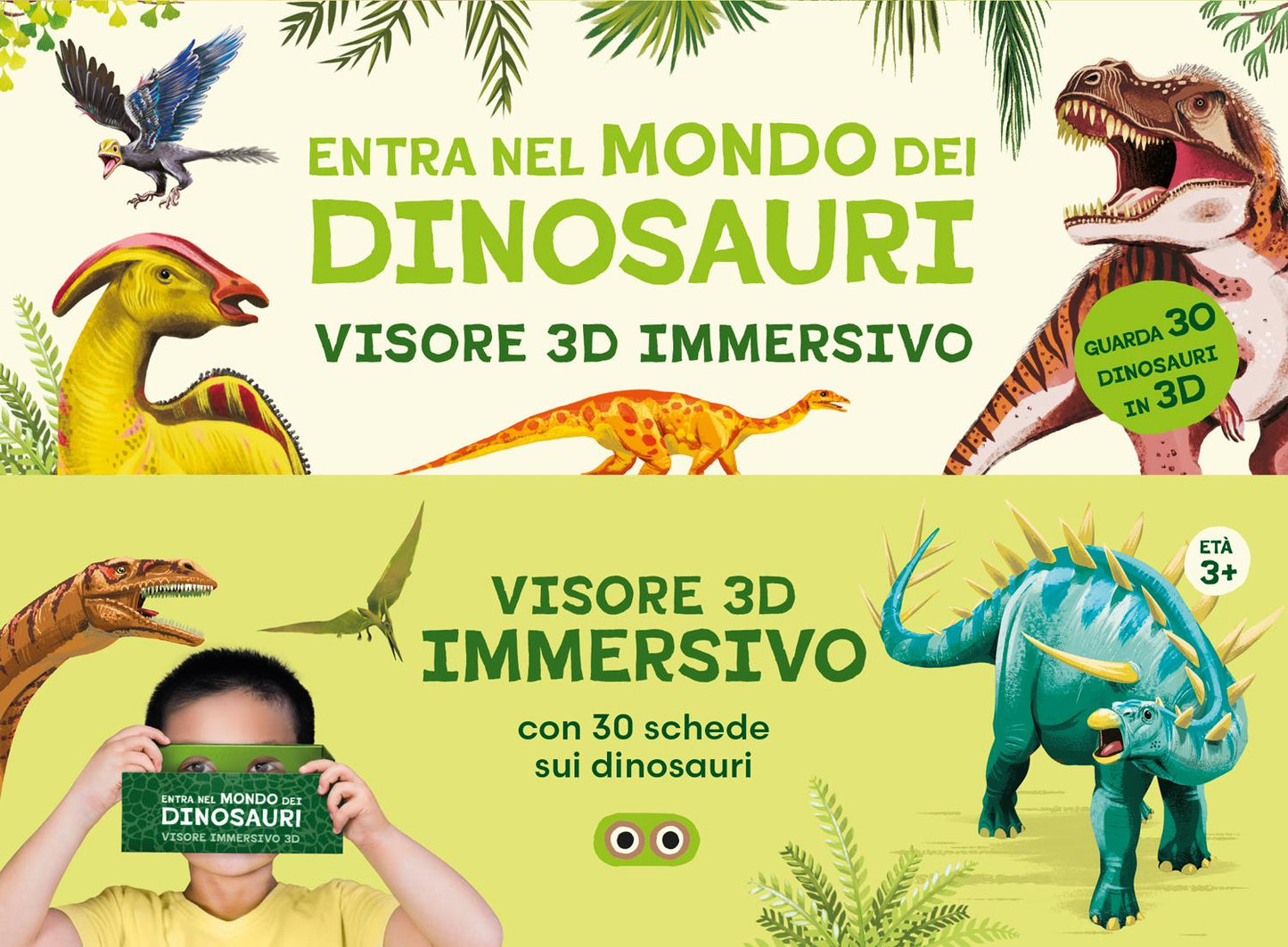 Entra nel mondo dei dinosauri. Scopri i libri scatola che diventano visori 3 D super immersivi!