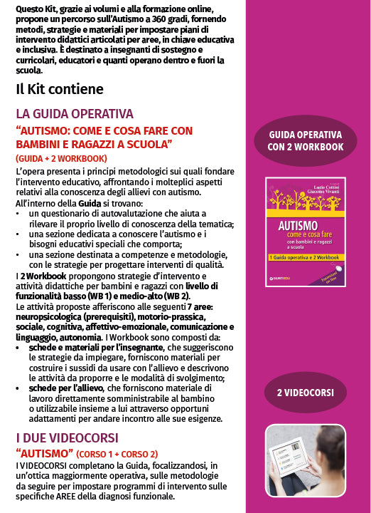 Kit Autismo Un percorso completo per intervenire a scuola. Metodologie, strategie didattiche e materiali