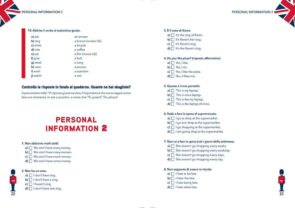 Improve your English livello A1. Scarica gratis gli audio in MP3