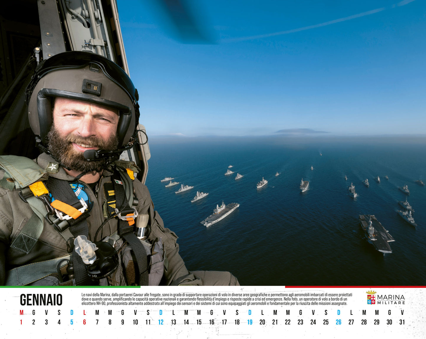 Calendario Marina Militare 2025 - da tavolo. Volti e sorrisi