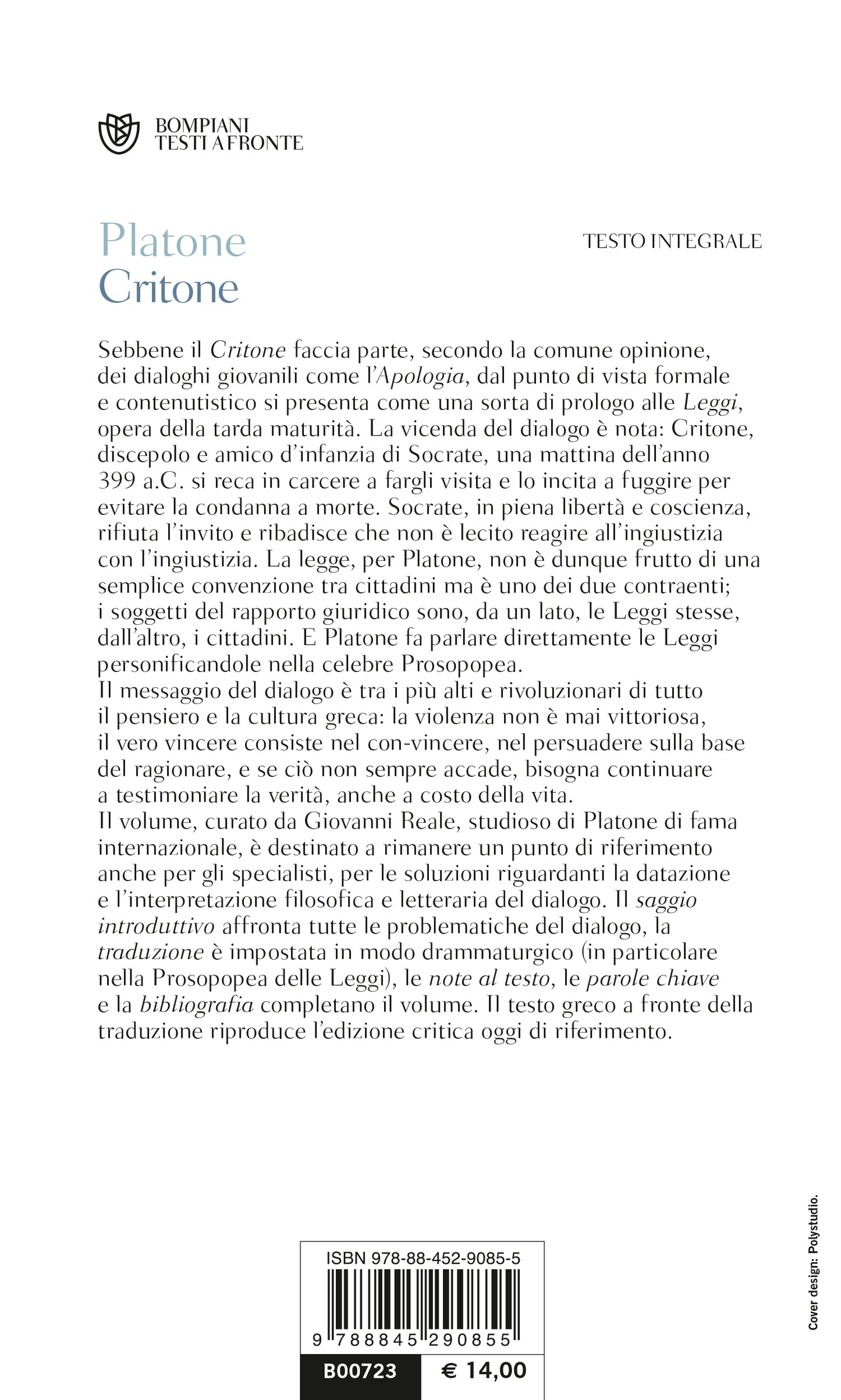 Critone. Testo greco a fronte