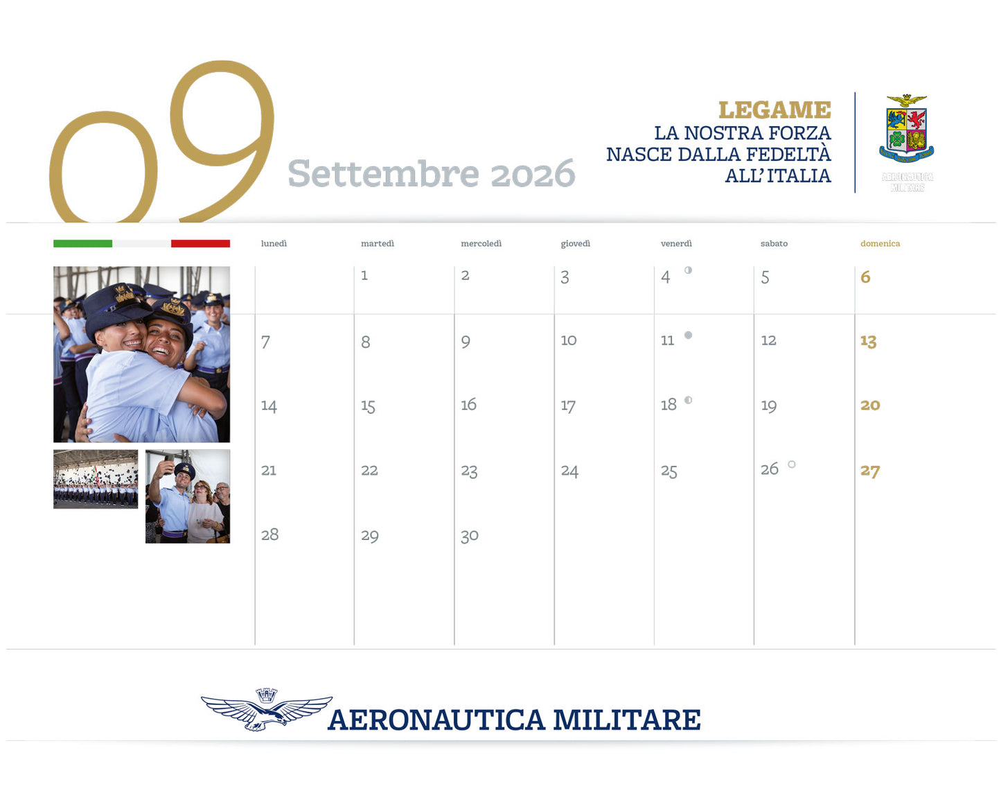 Calendario Aeronautica Militare 2026 - da parete