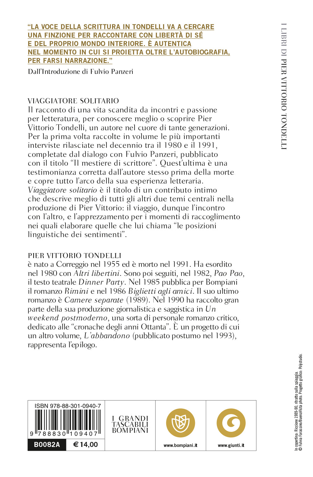 Viaggiatore solitario . Interviste e conversazioni 1980-1991